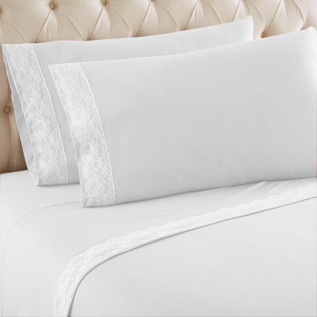 Clearance Micro Flannel® Lace Edge Sheet Sets