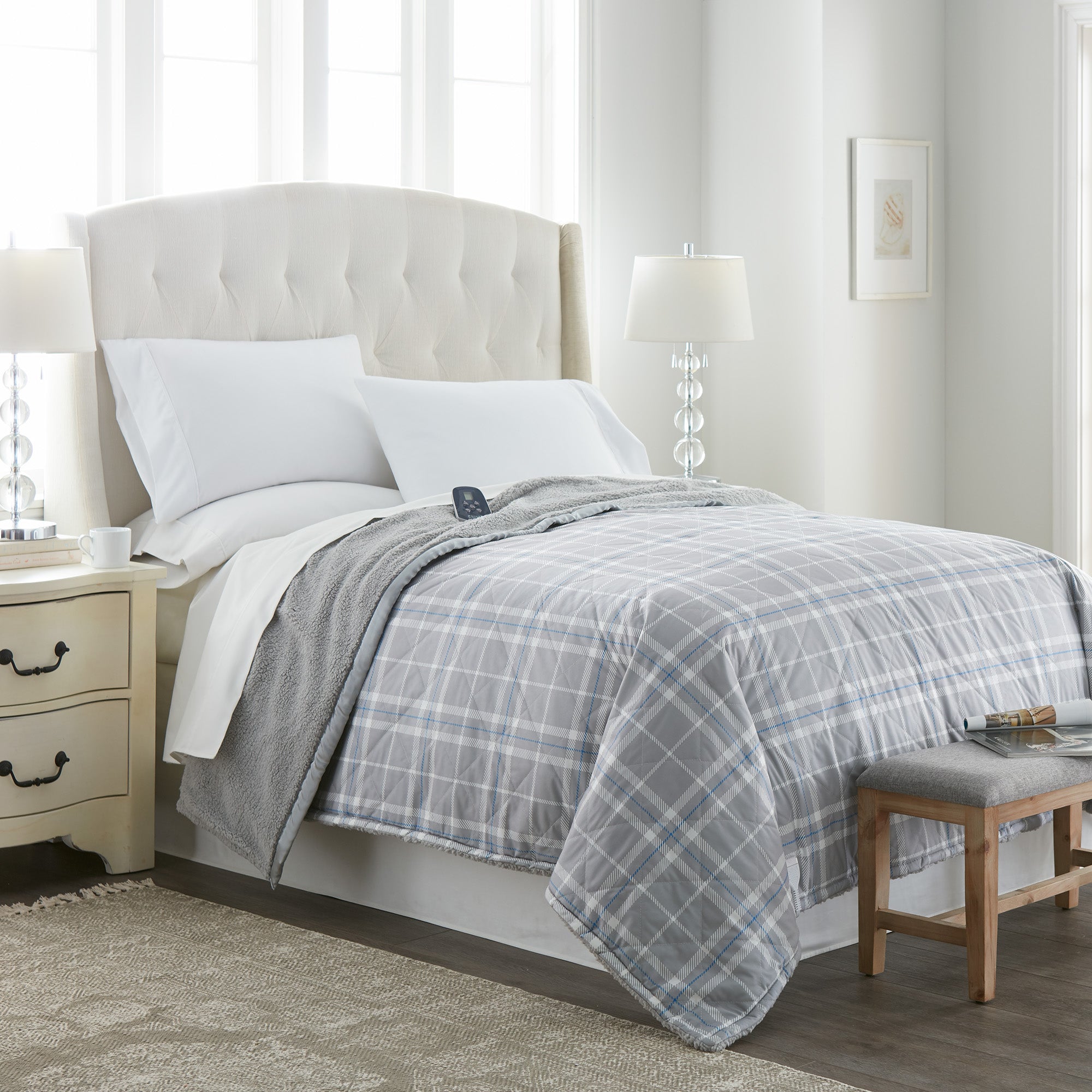 Quilted electric blanket online queen