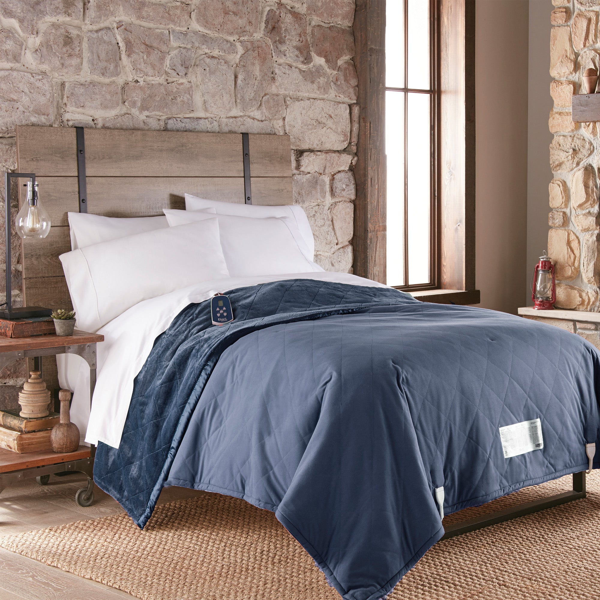 Indigo heated online blanket