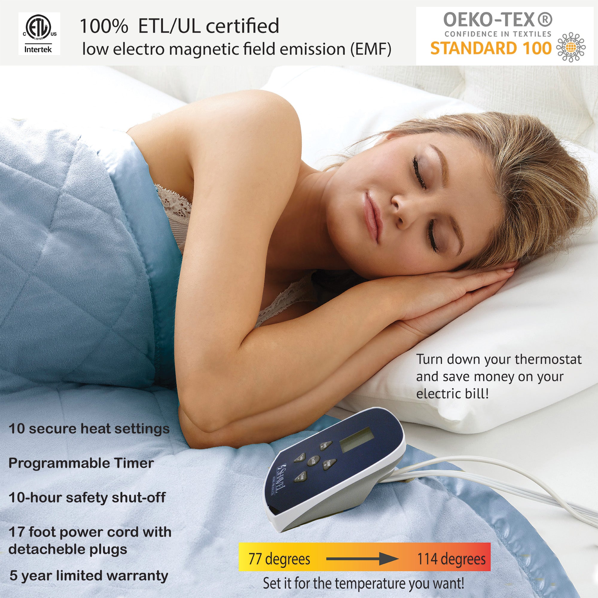 Safe electric blanket hot sale